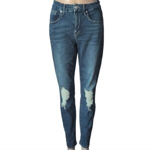 Good American Good Legs Jeans – Stretch Panel, Distressed Knees, Size 8/29